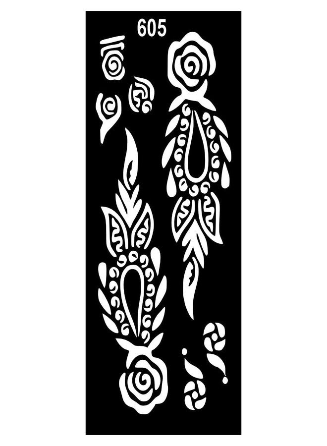 Komstec Beautiful Swirl Design Mehndi Sticker Perfect for Kids’ Creative Hand Work - Image 1